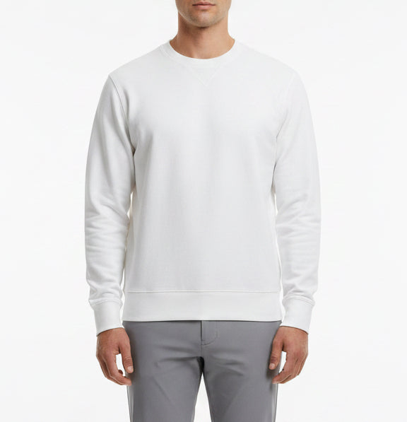 G/FORE Men's Golf Crewneck All Play Terry Snow Size M