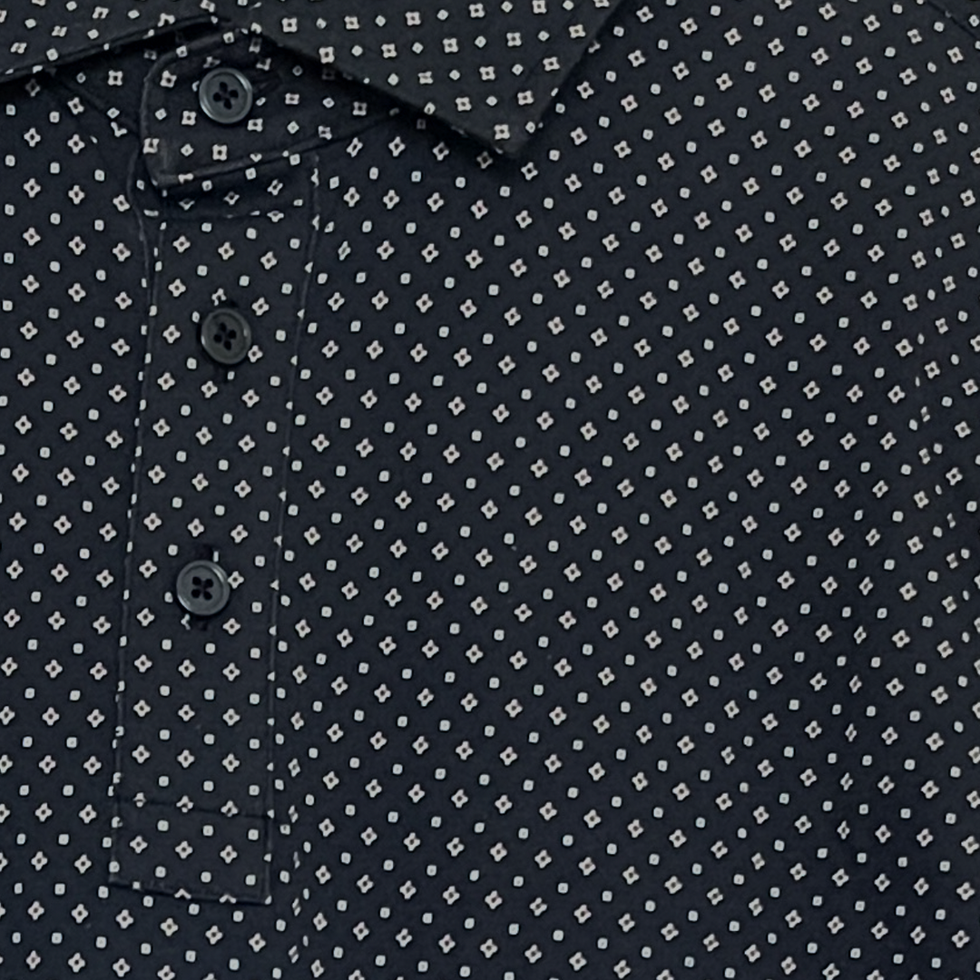 G/FORE Men's Polo Pima Twilight/Chalk Size M