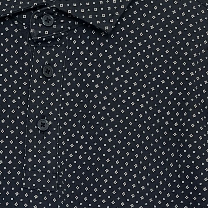 G/FORE Men's Polo Pima Twilight/Chalk Size M