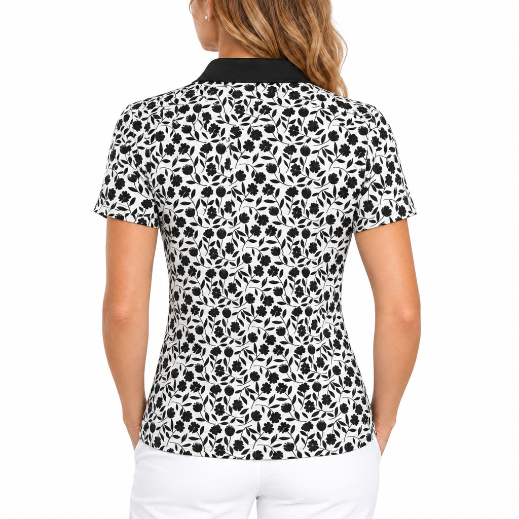 Black Clover Women's Golf Polo Niya Spring Fling Vanilla Size S