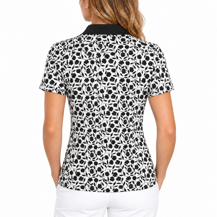 Black Clover Women's Golf Polo Niya Spring Fling Vanilla Size S