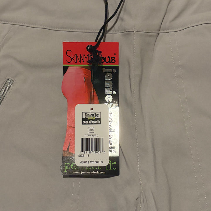Jamie Sadock Women's Golf Capris Skinnylicious Knee 14.5" Oyster Size 8