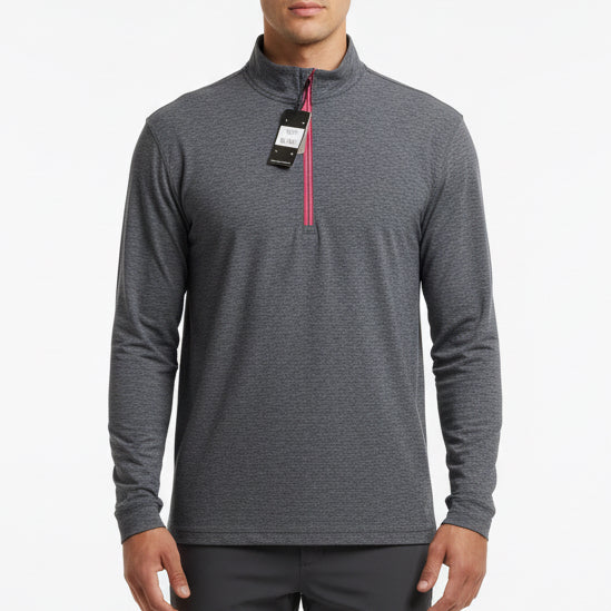 Straight Down Men's Golf Quarter Zip Crusher New Indigo Size L