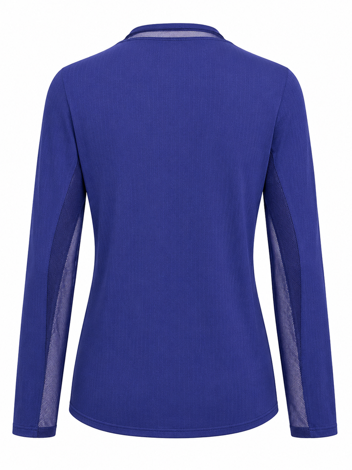 IBKUL Womens Long Sleeve Crew Neck Top - Navy