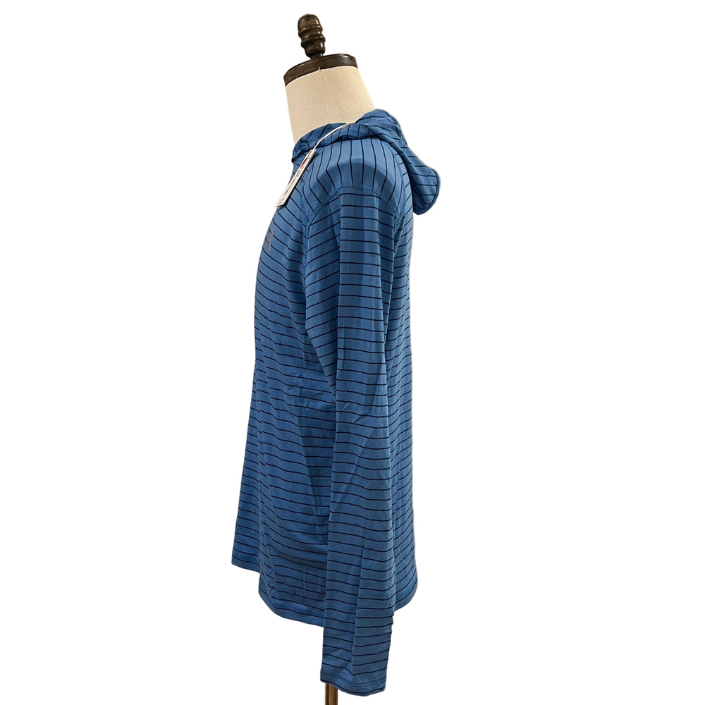 Tasc Carrollton Lightweight Hoodie (w/ logo) - Blue Stripe - Small - FINAL SALE ITEM - Skorzie
