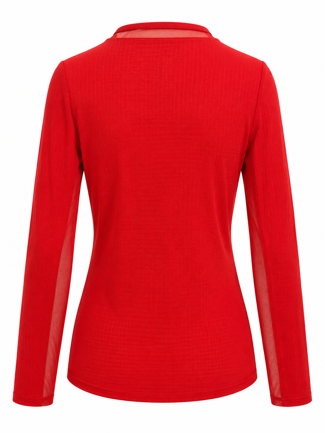IBKUL Womens Long Sleeve Crew Neck Top - Red