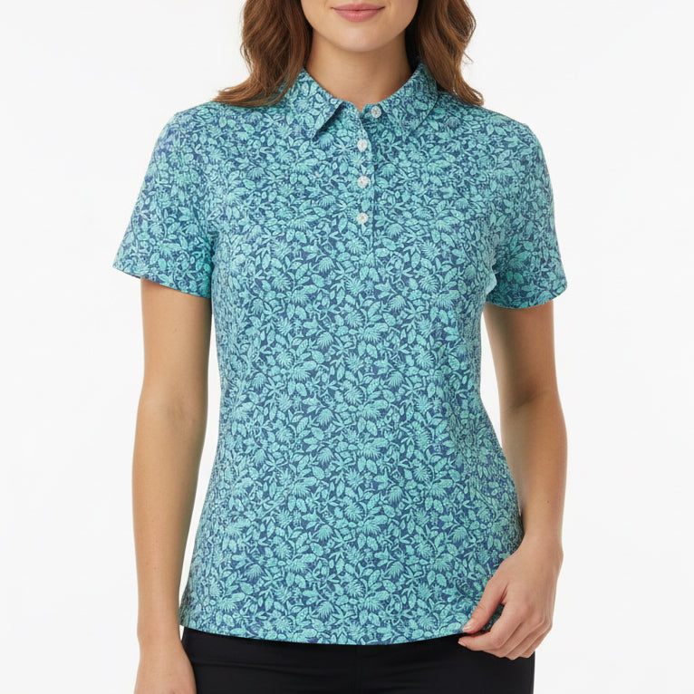 Straight Down Women's Golf Polo Huli Tidal Size M