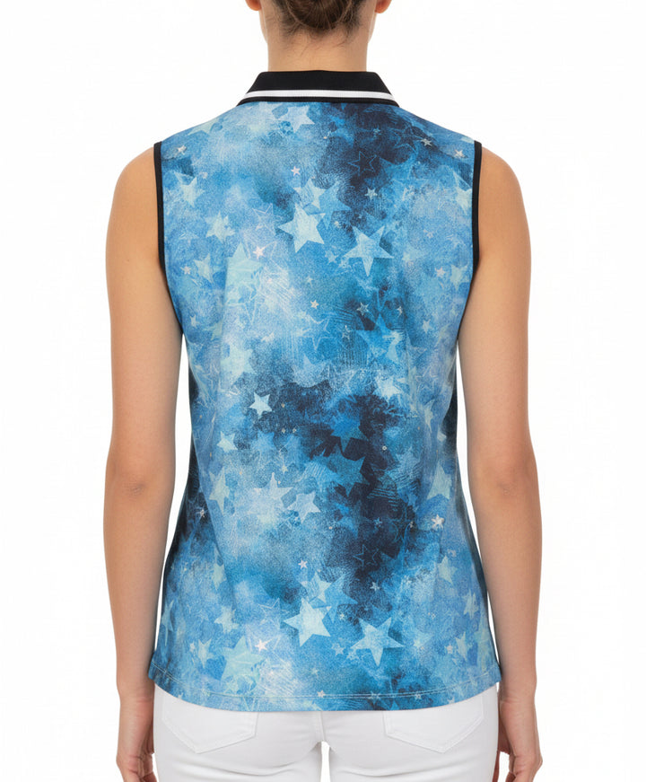 Lohla Sport Womens Golf S/L Polo Teal Stars