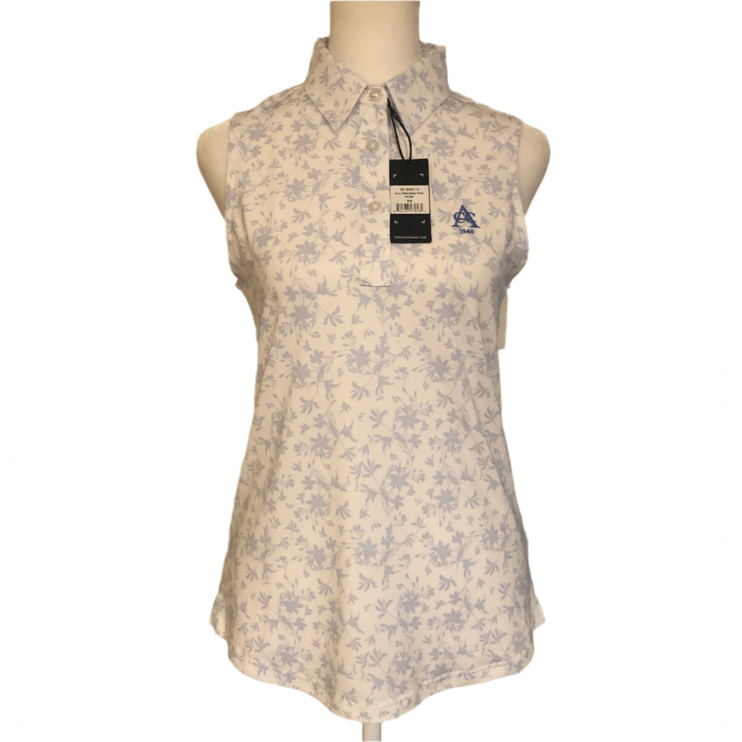 Straight Down Ava Sleeveless Polo (w/logo) - Powder - X-Small - Skorzie