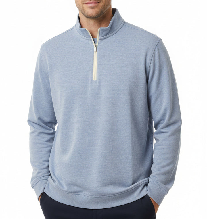 Straight Down Men's Golf Quarter Zip Glendale Tidal Size L