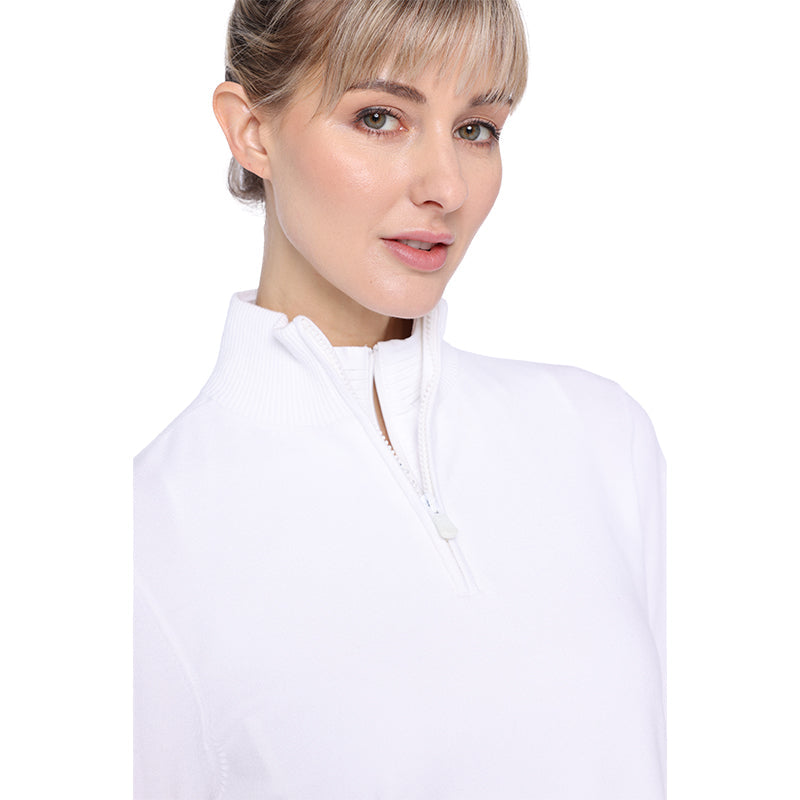 Belyn Key Quarter Zip Sweater - Chalk - Skorzie
