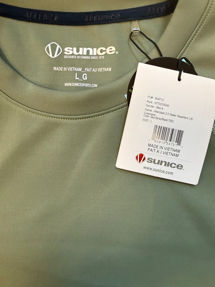 Sunice Men's Allendale 2.0 Element Shield Crewneck - Sea Spray - Large