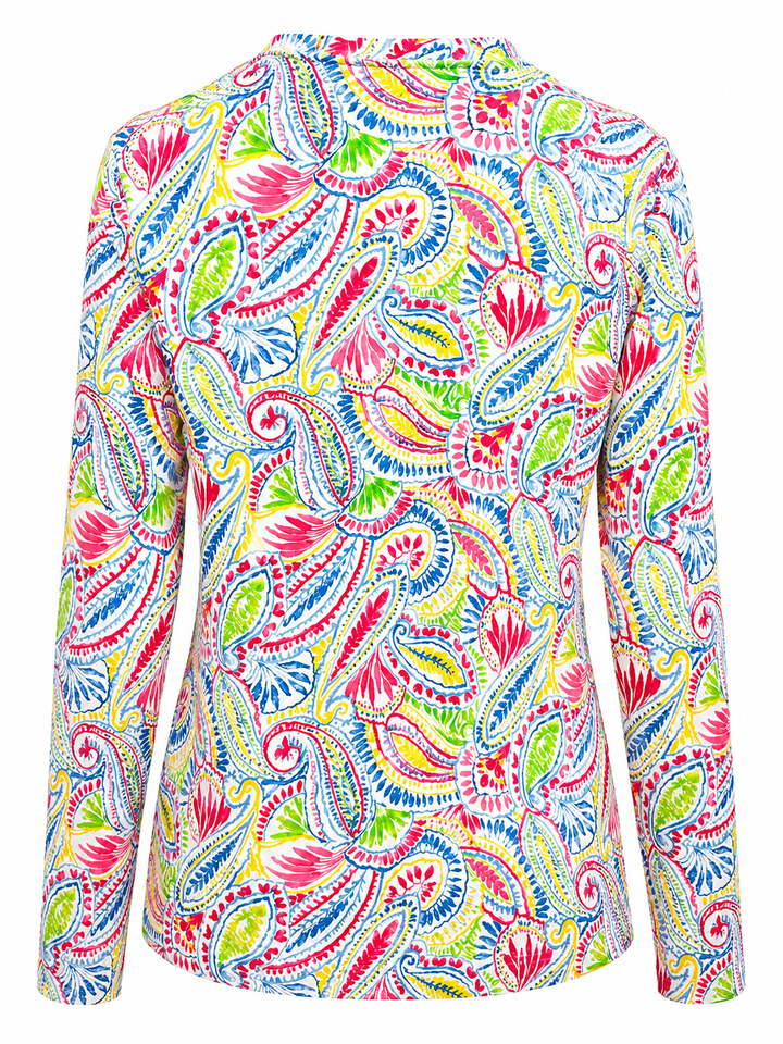 IBKUL Massie Long Sleeve Crew Neck Top - Watermelon