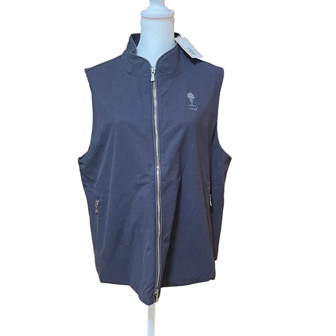 Peter Millar Surge Full-Zip Vest (w/ logo) - Grey - Skorzie