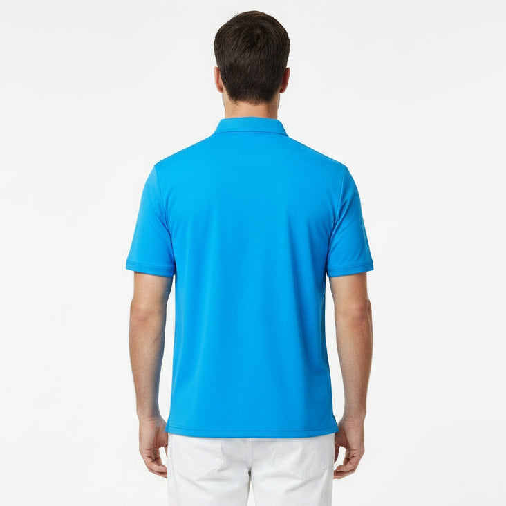 Original Penguin Men's Tennis Polo Plaid Malibu Blue Size M
