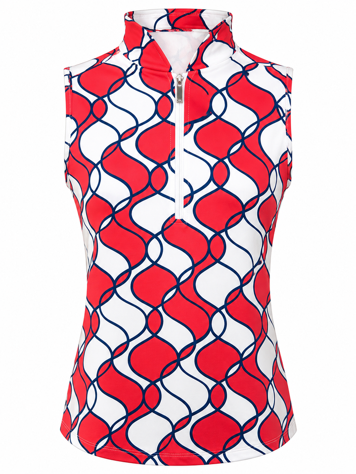 Tail Swish Sleeveless  Mock Top - Medium