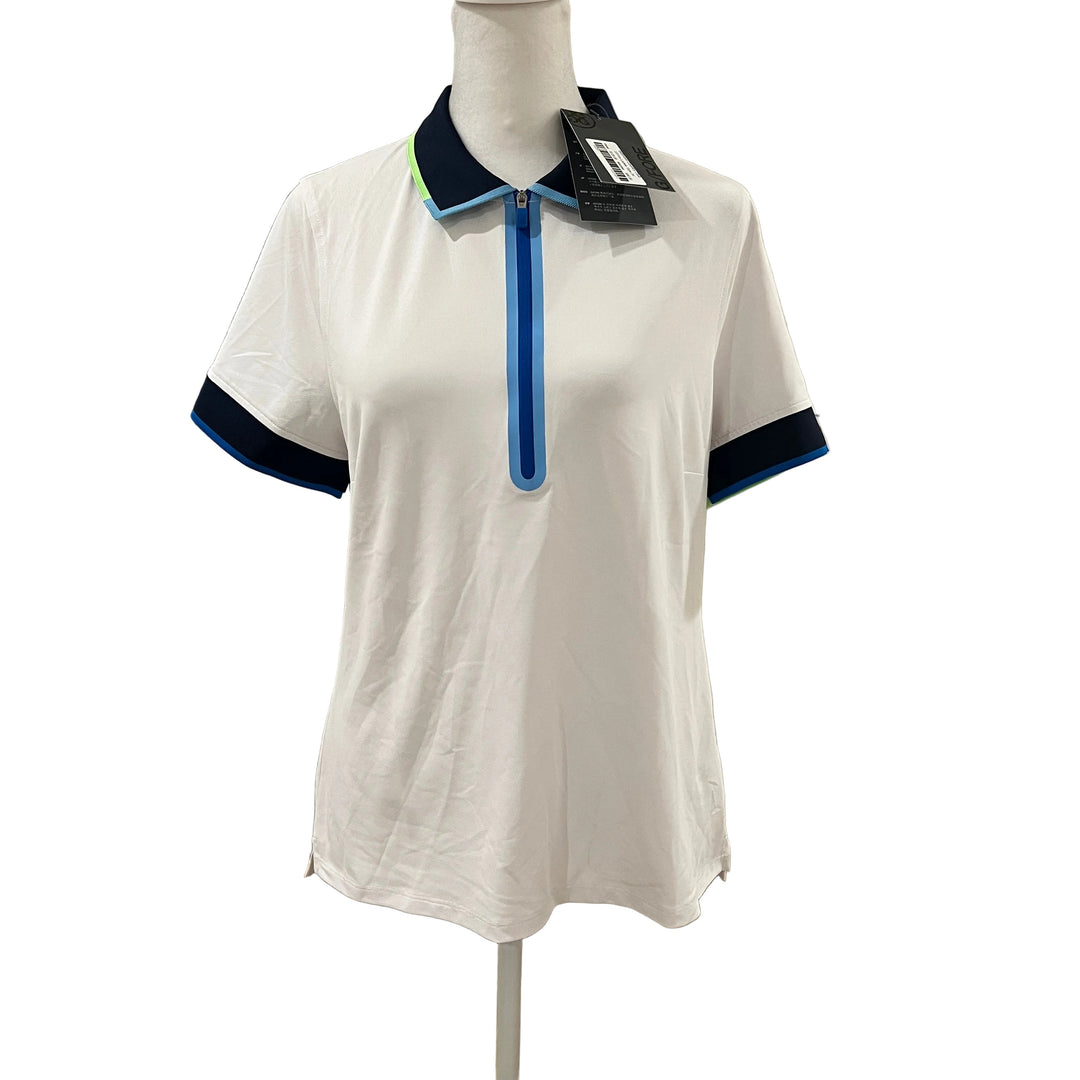 G/FORE Tech Pique 1/4 Zip Polo - Snow - Large - Skorzie