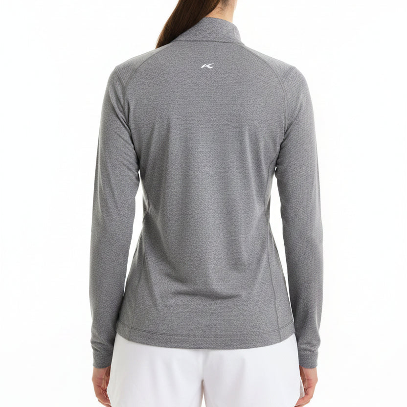KJUS Women's Golf Top Baselayer Turtleneck (w/logo) Steel Grey