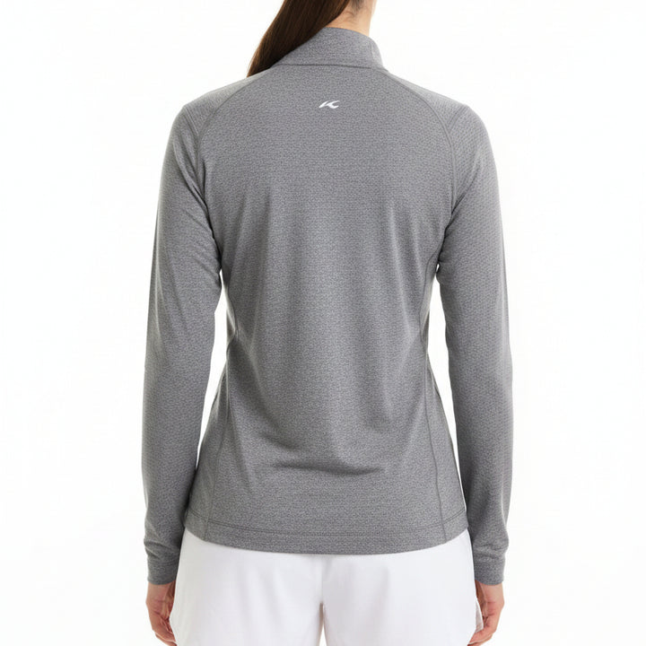 KJUS Women's Golf Top Baselayer Turtleneck (w/logo) Steel Grey