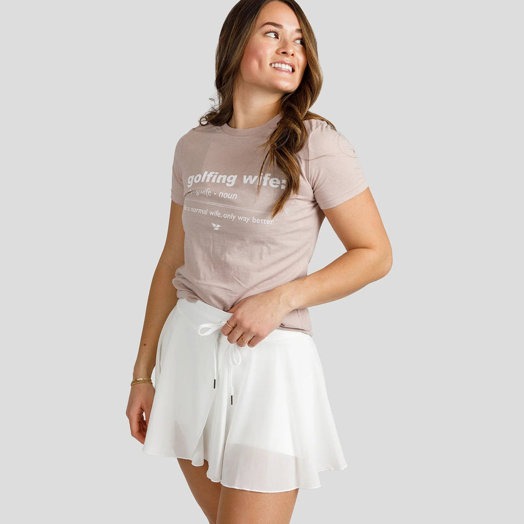 Calliope Luna Mesh Skirt - White - Skorzie