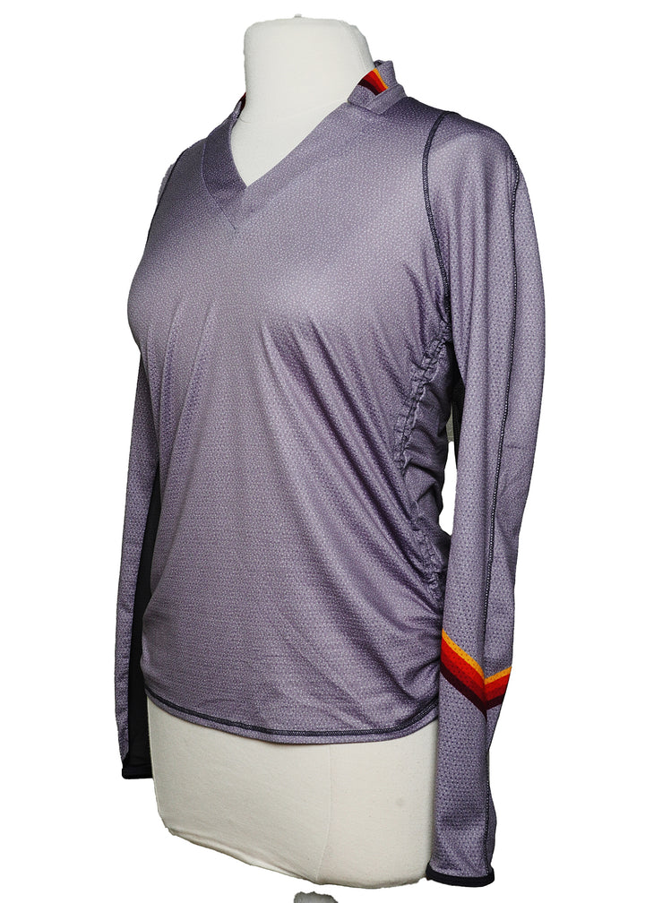 Lucky in Love Long Sleeve Top -  Grey -  Size Small - Skorzie