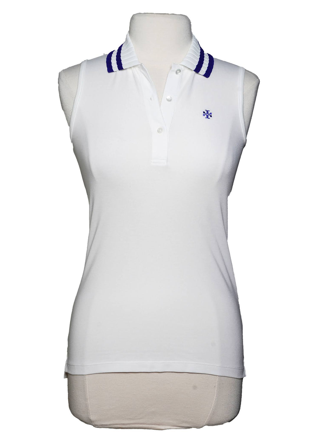Tory Sport  Sleeveless Polo - White - Size XS - Skorzie