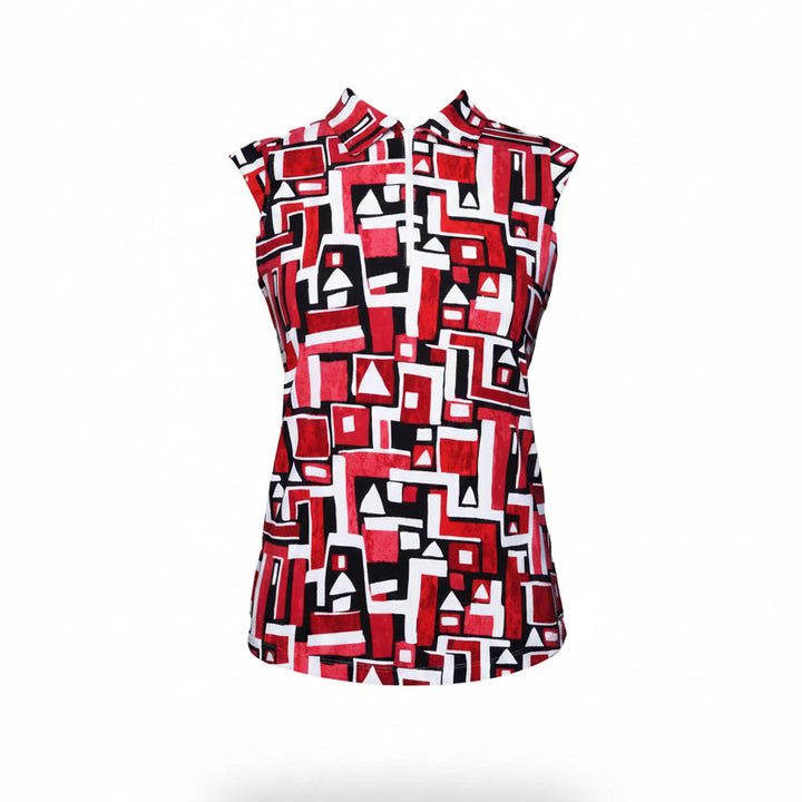 IBKUL Jennifer SL Polo - Red/Black - Skorzie