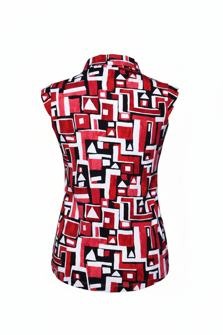 IBKUL Jennifer SL Polo - Red/Black - Skorzie