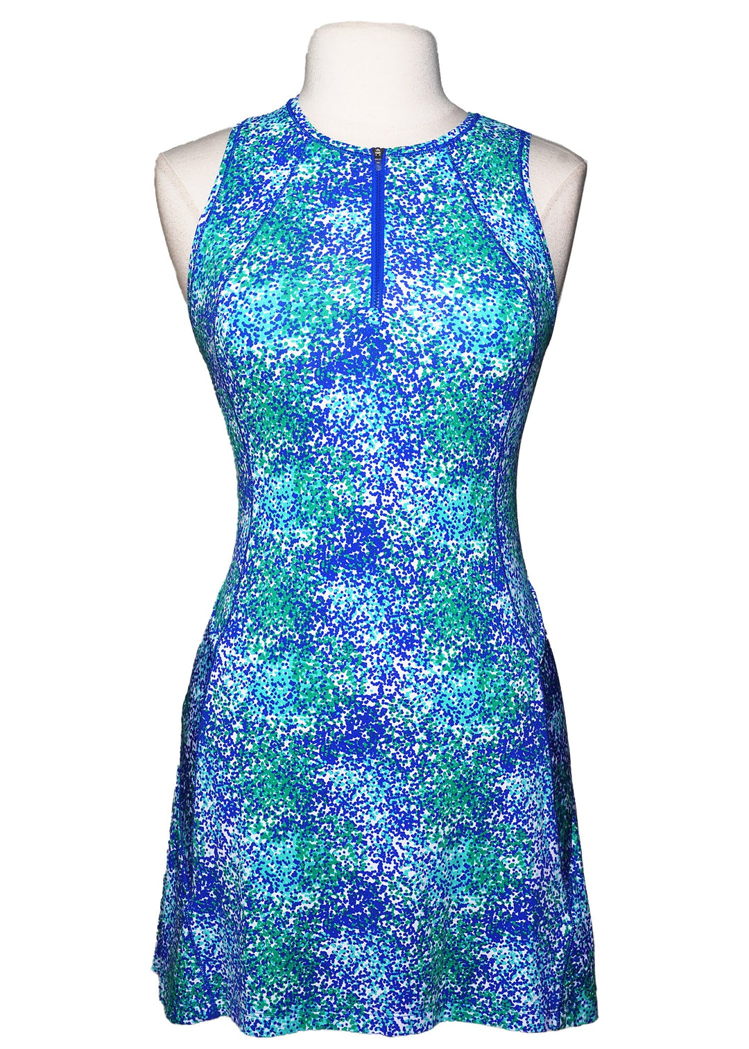 IBKUL Spray Paint Tennis Dress - Blue/Green - Skorzie