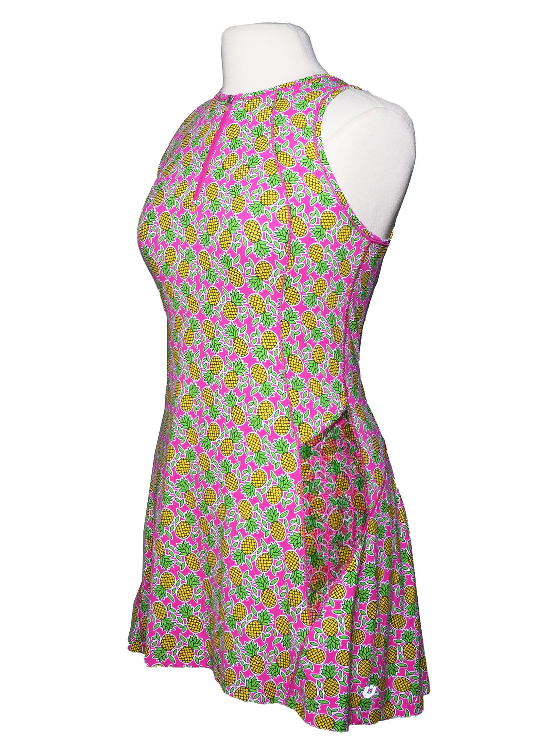 IBKUL Chantal Print Tennis Dress - Hot Pink/Lime - Skorzie