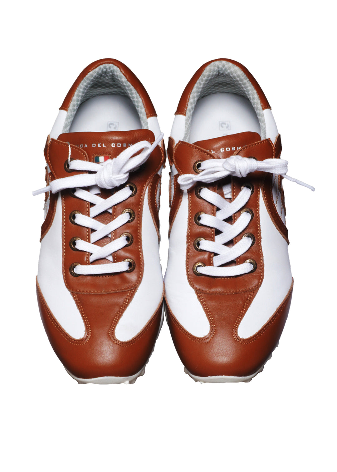 Duca Del Cosma Golf Shoe -Brown/Whie - Size 6 - Skorzie