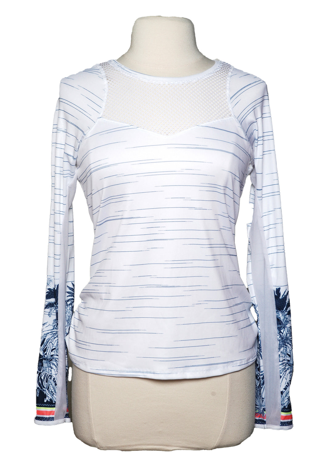 Lucky in Love Palm D'amour LS Top- White - Size L - Skorzie