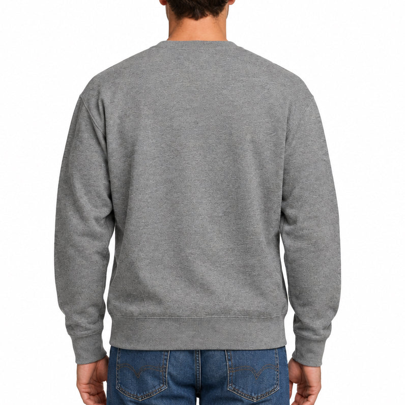 Collars & Co Men's Golf Sweater Luxury Touch Crew Neck Grey Size XXL