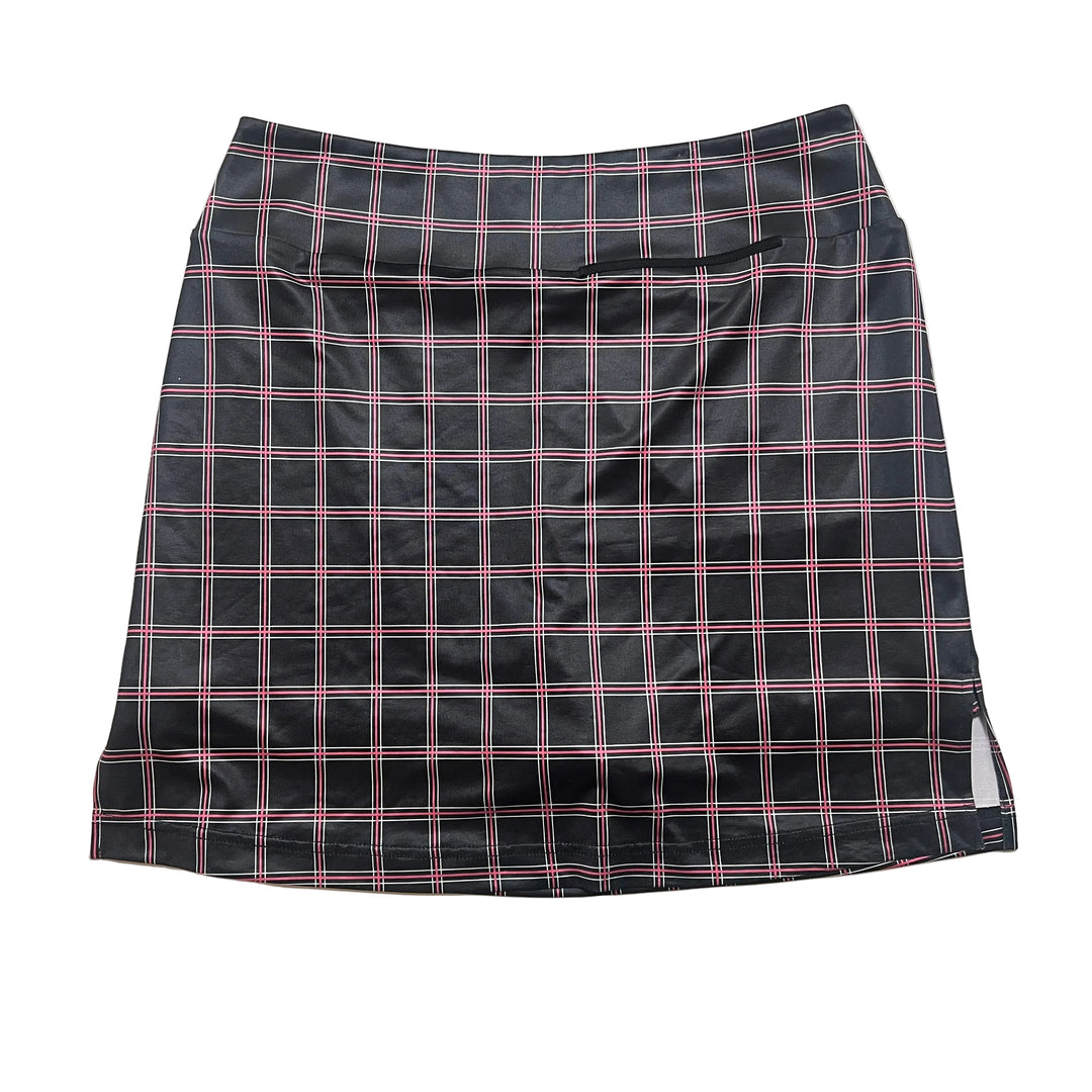 Golftini Impromptu Skort (17.5") - Black/Pink Plaid - Medium