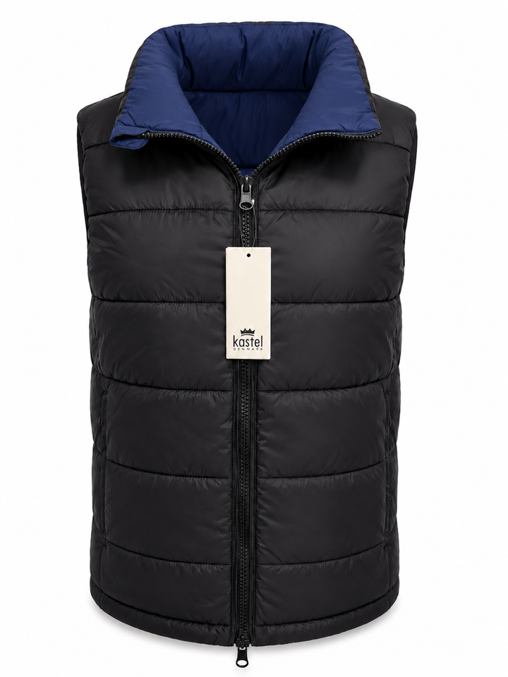 Kastel Denmark Reversible Full Zip Vest - Navy/Black - Skorzie