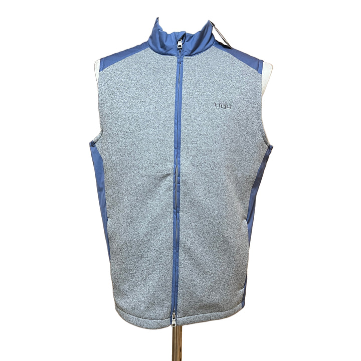 Peter Millar Men's Cambridge Vest (w/logo) - Grey/Blue - Medium - Skorzie