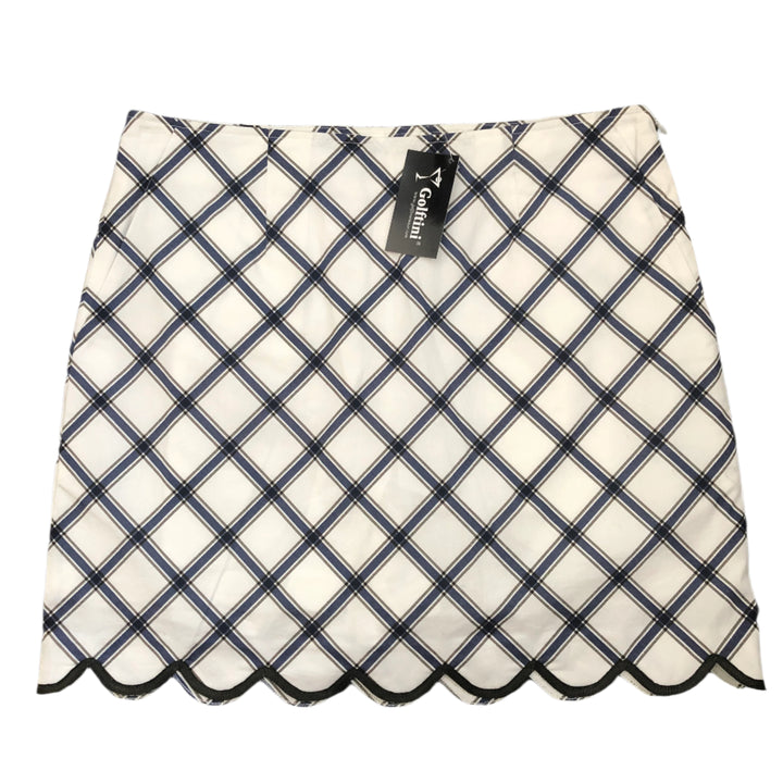 Golftini 17.5" Carpe Diem Skort - White/Blue - Size 4 - Skorzie