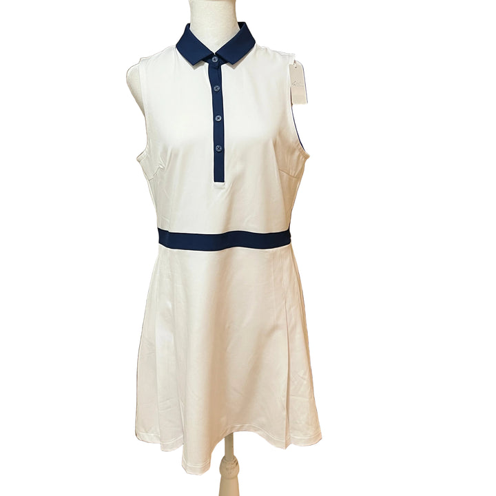 Greg Norman Court Sleeveless Dress - White - Medium - Skorzie