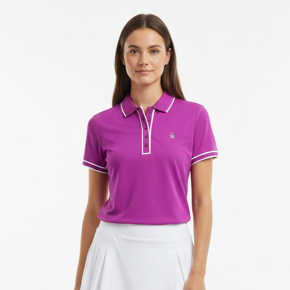 Original Penguin Women's Golf Polo Veronica Performance Purple Cactus Flower Size S