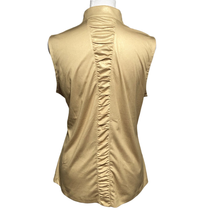 Greg Norman Solace Sleeveless Polo - Gold - Medium - Skorzie