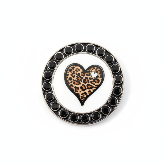 Best Of Golf America Magnetic Crystal Ball Marker - Leopard Heart