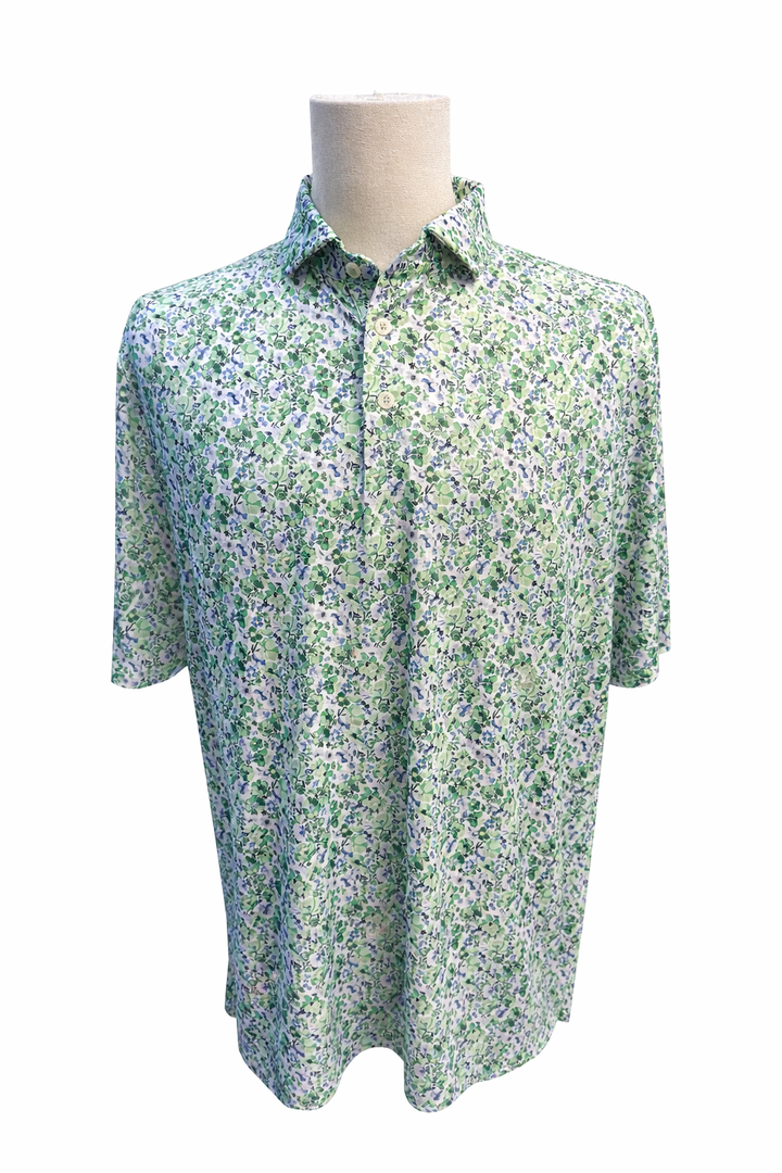 RLX Ralph Lauren Floral Performance Polo (w/ logo) - Green - Skorzie