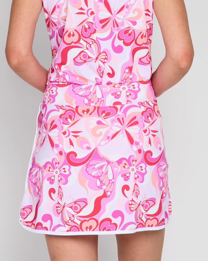 G-Lifestyle Womens Piping Skort (15') - Pink Papillon - Skorzie