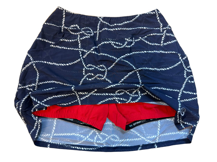 Foray Golf Hem Vent Pocket Skort (15") - Navy Rope