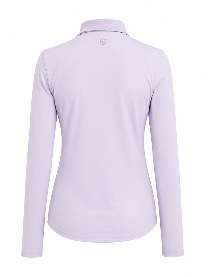 G/FORE Silky Nylon Long Sleeve Zip Polo - Orchid - Small