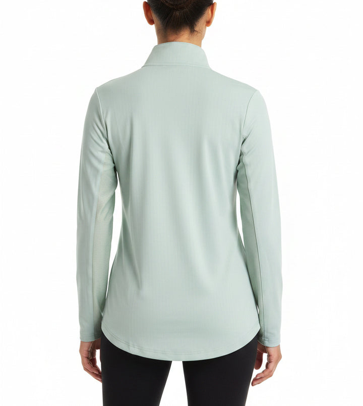 Smith & Quinn Women's L/S Polo Ava Ruffle 1/4 Zip Mint Size XS