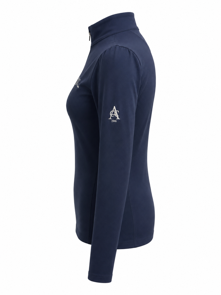 Rhoback Women's Quarter Zip (w/ Logo) - Fleet Navy - XS - Skorzie