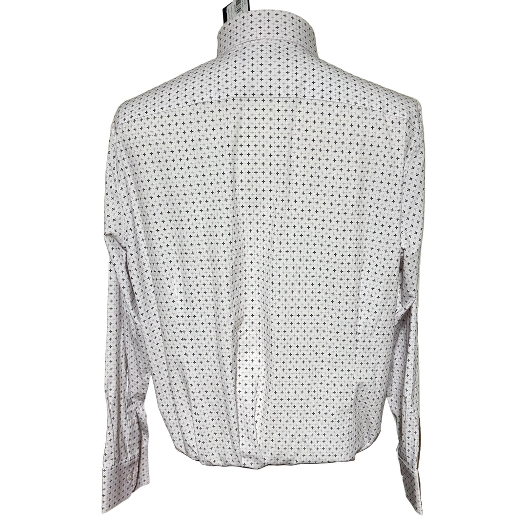 Mizzen + Main Leeward L/S Dress Shirt - Eggplant Hatch Mark - Large
