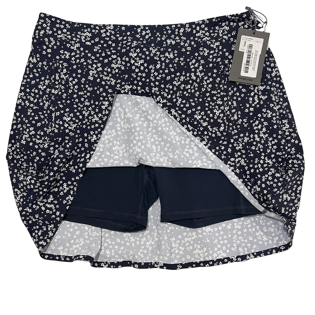 G/FORE Cherry Blossom Tech Jersey A-Line Skort (17") - Twilight - Large - Skorzie