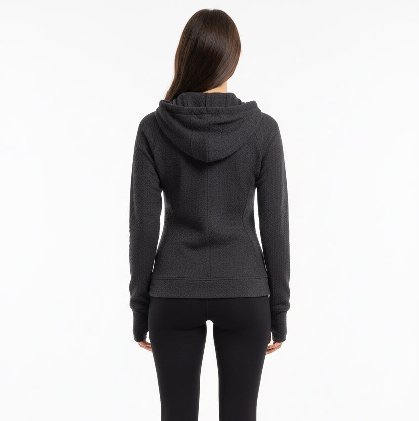Straight Down Women's Hooded Jacket Highland Charcoal Size S